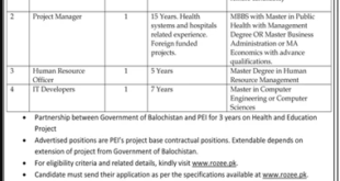 Government of Baluchistan Medical Support Program Career Opportunities